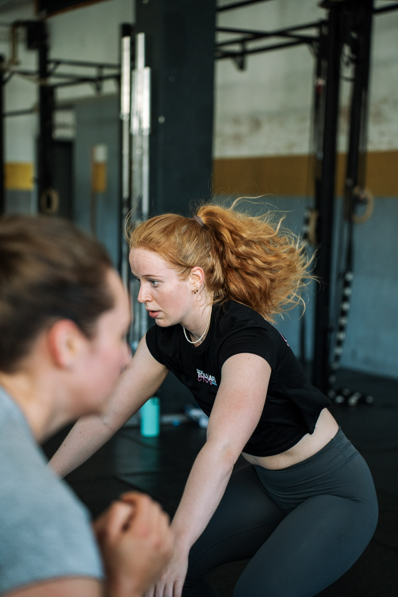 CrossFit Zollhafen Athletin beim intensiven Training